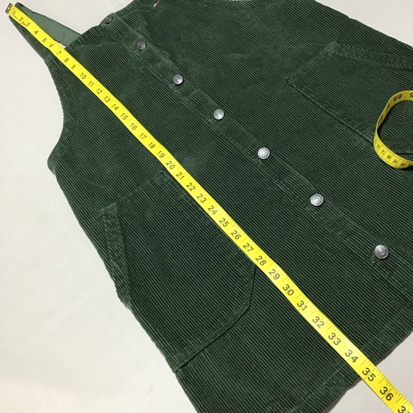 Tommy Hilfiger Green Corduroy Overall Dress - Picture 10 of 12